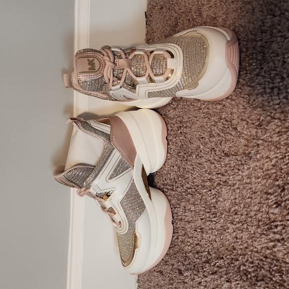 MICHAEL Michael Kors Shoes - MICHAEL Michael Kors glitterchain mesh Olympia trainers-6